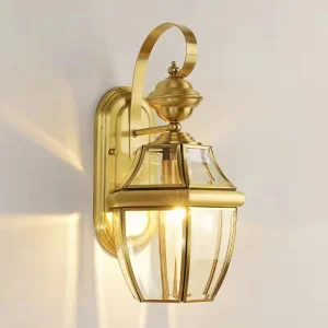Outdoor Wall Lamp Brass LED