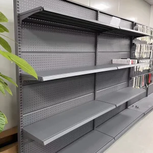 Metallic Heavy Duty Double-sided Convenience Store & Supermarket Shelves Storage Racks for Snacks