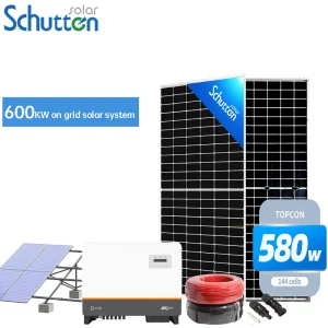 Schutten Factory PV Module Solar Panel System Grid Connected Solar Panels 100kw 200kw 300kw 400kw 5MW 1MW PV Station with PV Supports