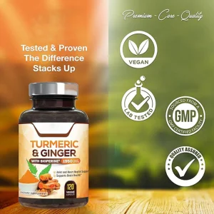 OEM Ginger Extract Turmeric Curcumin Capsules with Bioperine