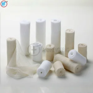 Bandage Manufacturer CE&ISO Approved Medical Cotton Gauze Bandage with Woven Sides