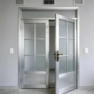 Sound and Heat Insulating Aluminum Alloy Hinged Toughened Glass Door