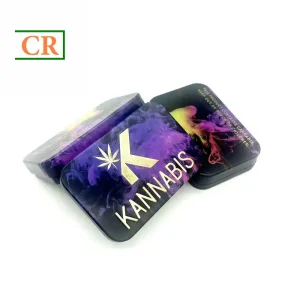 OEM child resistant tin with two metal buttons Suppliers, Factories