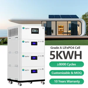 OEM ODM Stackable Energy Storage System 5kWh Battery With 5kW Hybrid Inverter For Residential And Small Business Applications