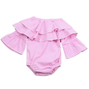 Baby Bubble Romper Cotton Ruffles
