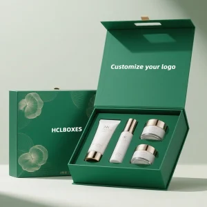 Custom Logo Magnetic Book-shaped Skincare Packaging Box