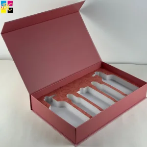 Caixa de presente de papel premium em forma de livro para cuidados com a pele