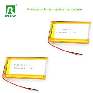 Flat Lithium Ion Batteries 105080 Lipo Battery Cell 3.7V 5000mAh Rechargeable Storage Battery Pack for LED Desk Lamp