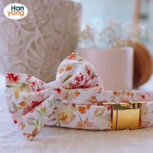 Hanyang OEM Manufacturer Fashinable Plush Velvet Dog Bowtie Soft Velvet Dog Accessories Winter Pet Dog Bowtie