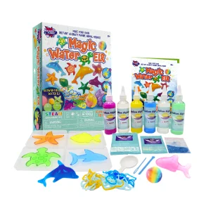 Magic Water Elf 5 Magic Gel and 4 Models Creative Activity Skill Aqua Fairy Science 3D Animal Beads Toys Experiment DIY Kit