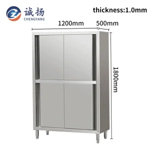 201 Armario de Acero Inoxidable Mobiliario de Hotel Almacenamiento Gabinete 1.0thick 1800*1200*500mm