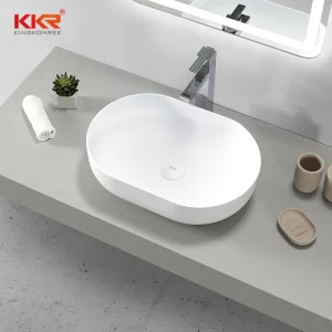 Small Round White Marble Sink