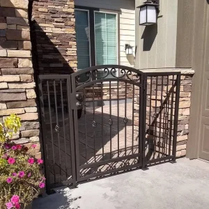 Sliding Swing Driveway Ornamental Decorative Fence Steel Wrought Iron Gate