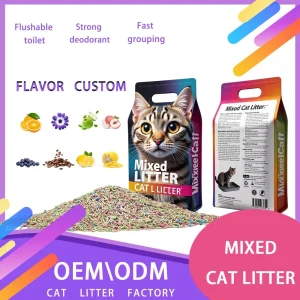 Mistura de Areia para Gato de Tofu Segunda Clumping Flushable Toilet Bentonita Com Cheiro de Leite Desodorizante Baixa Poeira Areia para Gato Atacado Bentonita Areia para Gato de Tofu