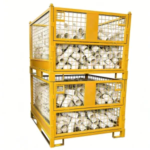 Customized Foldable Pallet Box Collapsible Cages Storage Wire Container Storage Cages for Warehouse