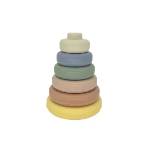 Free Food Grade Eco Friendly Silicone Stack Baby Toy Geometry Teether Silicone Stacking Cups