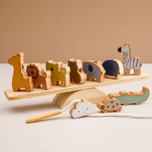 Cross-border Wooden Animal Seesaw Educational Toy