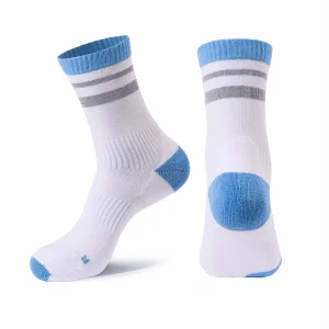 Summer Sweat-Absorbent and Odor-Proof Badminton Socks with Towel Bottom MID-Calf Running Socks Customized Step Socks for Man