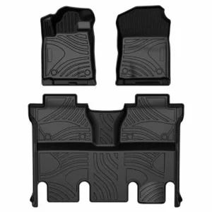 Juego de Alfombrillas de Coche Ecológicas de TPE de Ajuste Universal Negro 3D