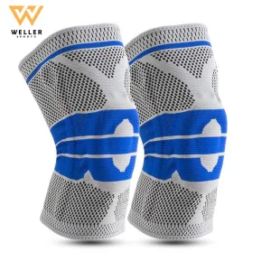 Silicone Knee Support Sleeve with Stabilizing Pad Knee Brace for Running Lifting Pain