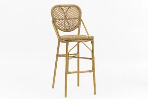 High-Quality Outdoor Handcrafted PE Wicker Bar Stool Bistro