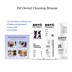 Easy to Use Pet Dental Cleaning Mousse for Brushless Oral Care Solution