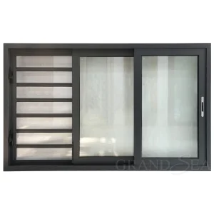 Sistema de deslizamiento grande de ventana deslizante de aluminio con persianas