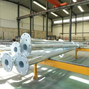 High Grade Fixed Top Flange-Base High Mast Light Pole for Highway Interchanges