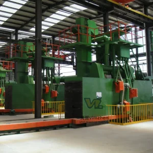 Q69 Roller Conveying Sandblasting H Steel Metal Beam Steel Plate Shot Cleaning Sand Blasting Blast Machine