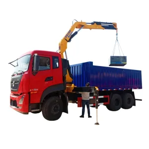 Shacman Dongfeng Foton Sinotruk HOWO Lorry Cargo Rough Terrain Heavy Duty Folding Hydraulic Telescopic Knuckle Boom Arm Mobile Crane Truck with Dump Function