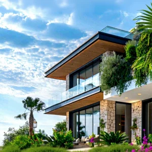 Insulated Glass Panoramic Window Aluminum Alloy Frame