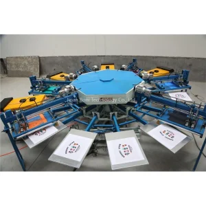 Automatic 4 Color 10 Station Screen Printing Equipment with Flash Dryer