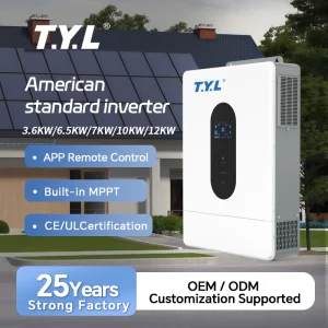 TYL 7200W Hybrid Solar Inverter 120V 240V with CT Zero Export and Generator Compatible Design