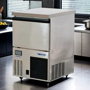 Commercial Ice Maker with Stainless Steel Solid Cube Ice Generating Machine