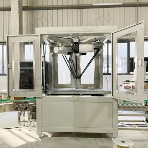 Intelligent Delta Robot PLC Controlled High-Speed Automatic Packaging System for Food Barrels Bottles Sorting &amp; Packing Line