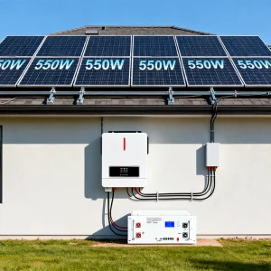 High Frequency Solar Hybrid Inverter 6kW Complete Solar Panel System 10kwh Lithium Iron Battery and Solar Panel
