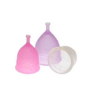 Copa menstrual de silicona médica transparente