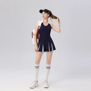 Women's Classic Tennis Polo with Contrast Collar and Breathable Pique Fabric Tennis Wear Men