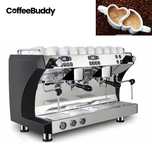 Italian 2 Groups Professional American Coffee Make Cafetiere Semi Automatic Electric Espresso Coffee Machine Commercial