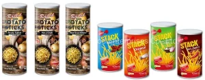 Pacote em Lote Tubo Saco de Alumínio Palitos de Batata Batatas Fritas Papas Fritas Papas, Mais de 10 Sabores para Seleção, Item Favorito do Varejista, Snacks Mais Vendidos em FMCG