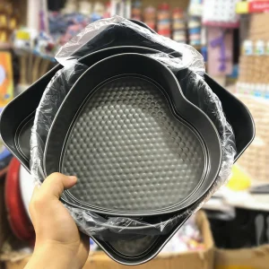 Wholesale 6 Pcs Cake Pan Set Round Square Heart Non Stick Removable Bottom Bakeware for Baking Bakery Supplies