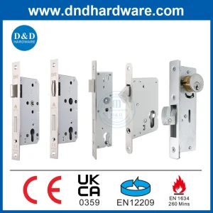CE Security Euro Fire Rated Stainless Steel Safe Mortise Handle Metal Sash SUS Commercial Wooden Cylinder Magnetic Key Zinc Sliding Inner Guangdong Door Lock