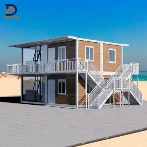 Two Story Glass Container House Beach House