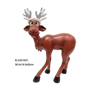 Best Resin Arts & Craft Funny Standing Christmas Reindeer Statue