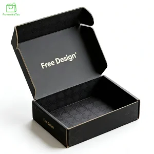 Custom Logo Black Mailer Box