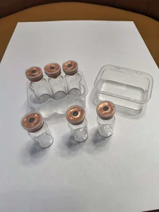 Wholesale 3ml 6-Piece Sterile PP Rectangle Vial Box Packaging Embossing Recyclable Recycled Materials for Cosmetic Peptide