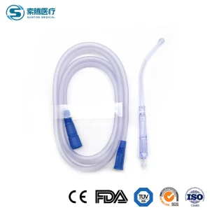 Sunton Medical Suction Connecting Tube with Yankauer Handle China Sterile Yankauer Suction Connecting Tube Factory Free Sample Suction Yankauer Tube Surgical