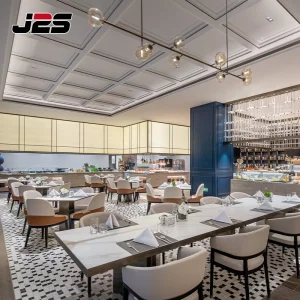 J2s Luxury Restaurant Furniture Set Tables Chairs and Shared Table for Hotel Buffet Area
