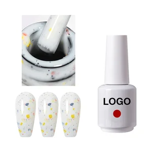 New Private Label Custom Logo Rubber Base Gel OEM Manufacturing Wholesale Soak-Off Gel Nail Polish for Salon &amp; Art Use