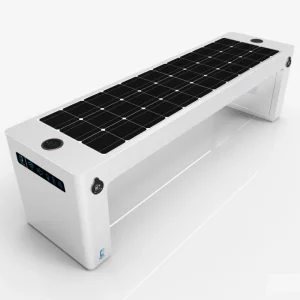 Solar Powered Smart Bench with USB for Outdoor Public Space